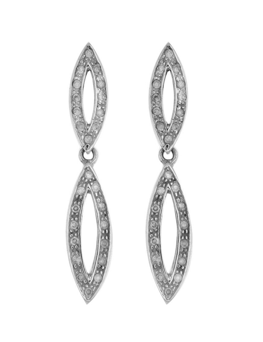 Pendientes Oro blanco 18Kts mujer 11233