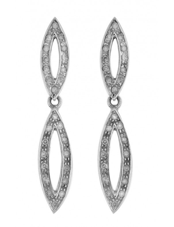 Pendientes Oro blanco 18Kts mujer 11233