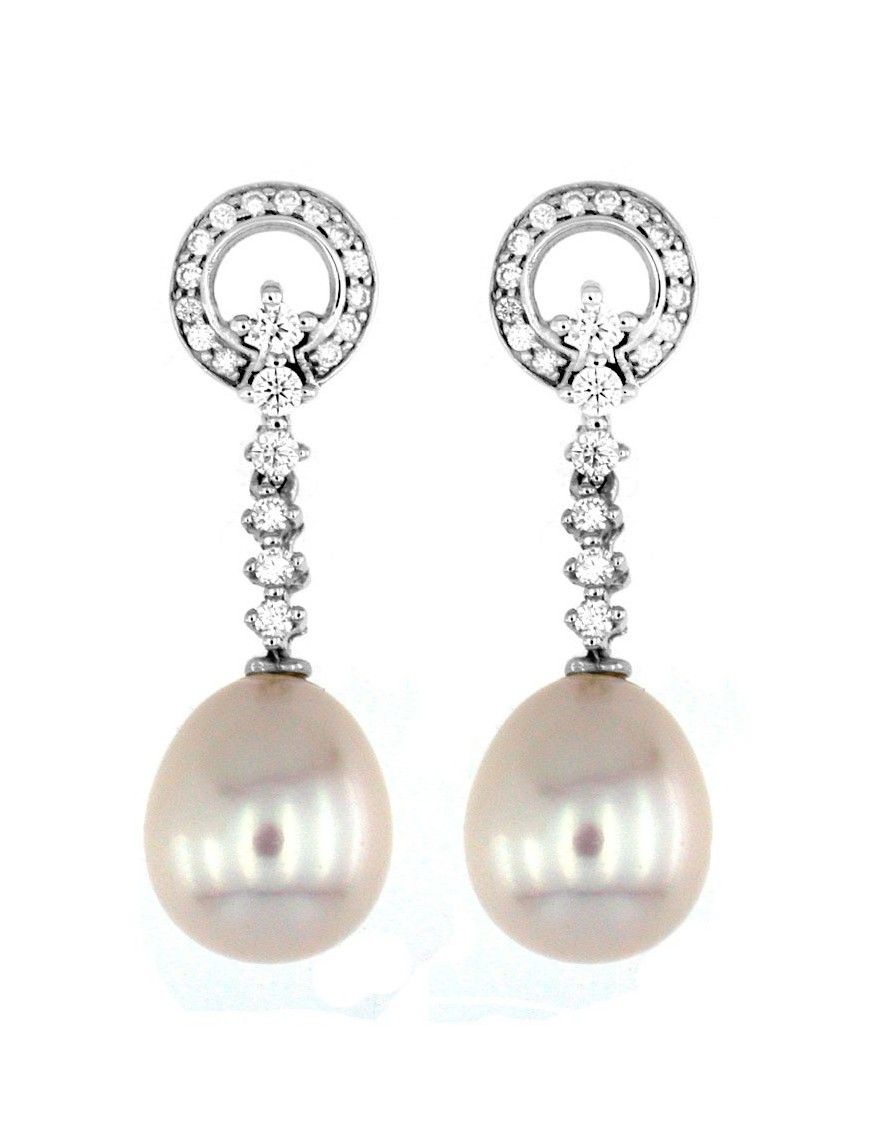 Pendientes Oro blanco 18Kts mujer 6182E