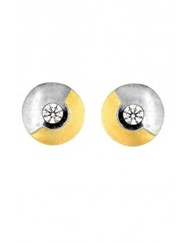 Pendientes Oro blanco y amarillo 18Kts niña 54753-P/X/CI