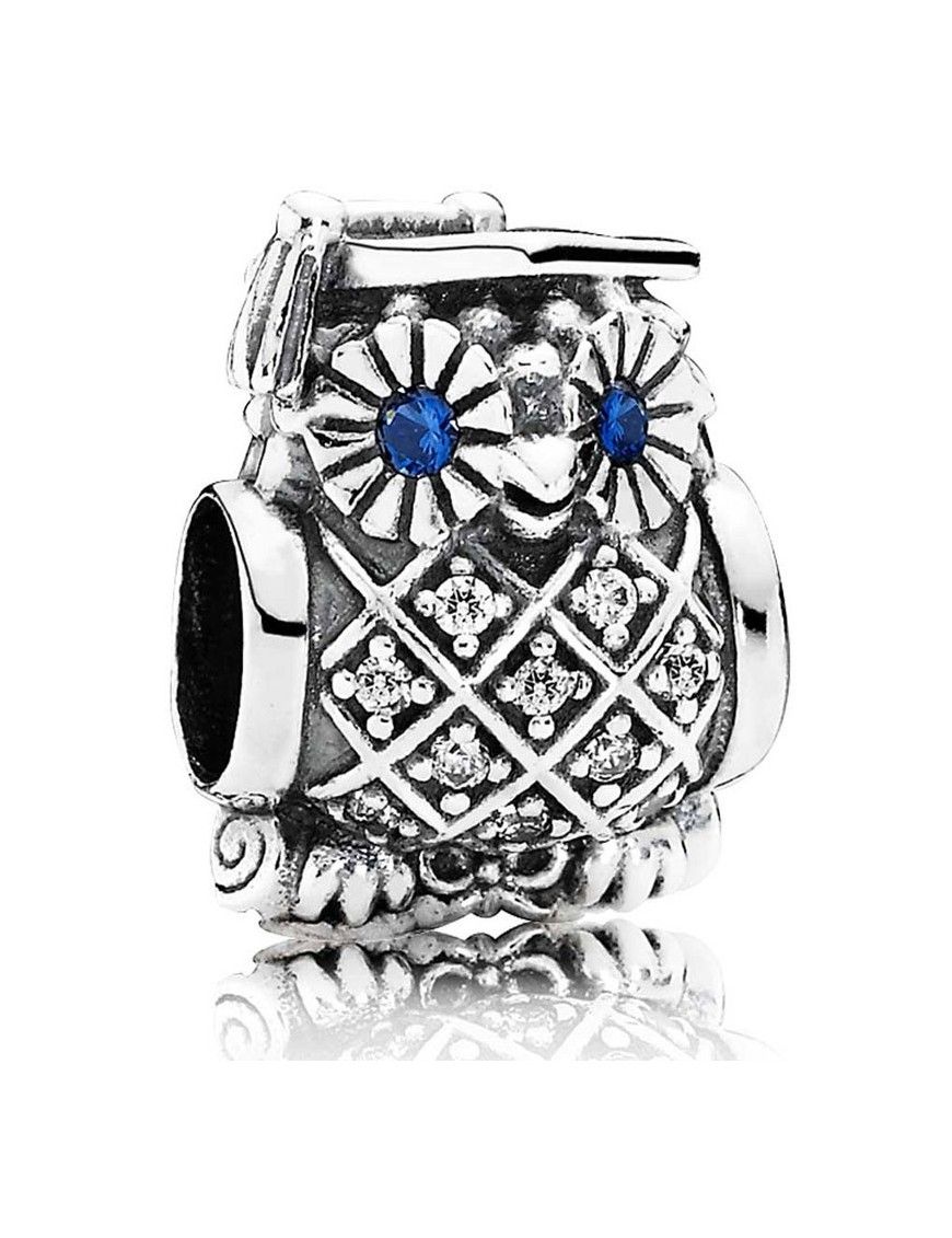 Charm Pandora Plata y circonitas búho 791502NSB