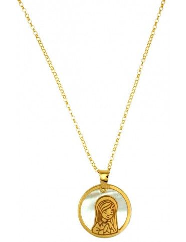 Collar Plata Virgen niña 020863-2-1-40