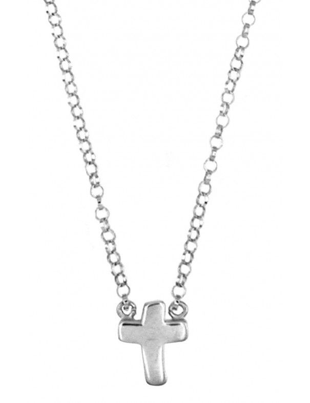 Collar Plata Cruz mujer 023202-1-1