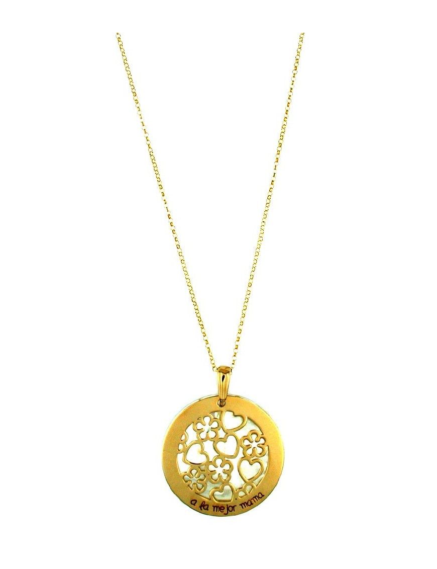 Collar Plata A la mejor Mamá mujer 022351-30MM-2-1-40