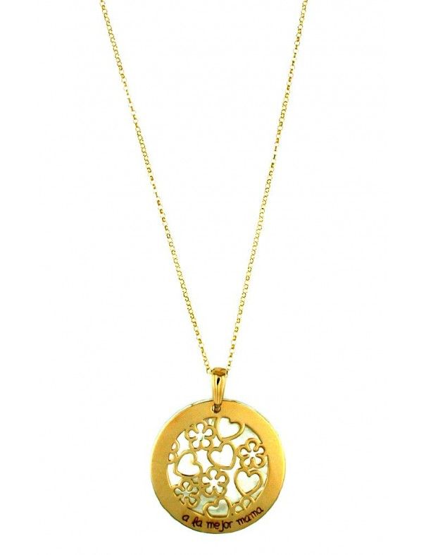 Collar Plata A la mejor Mamá mujer 022351-30MM-2-1-40