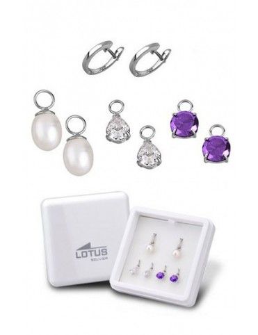 Pendientes Lotus Silver plata mujer LP1548-4/1