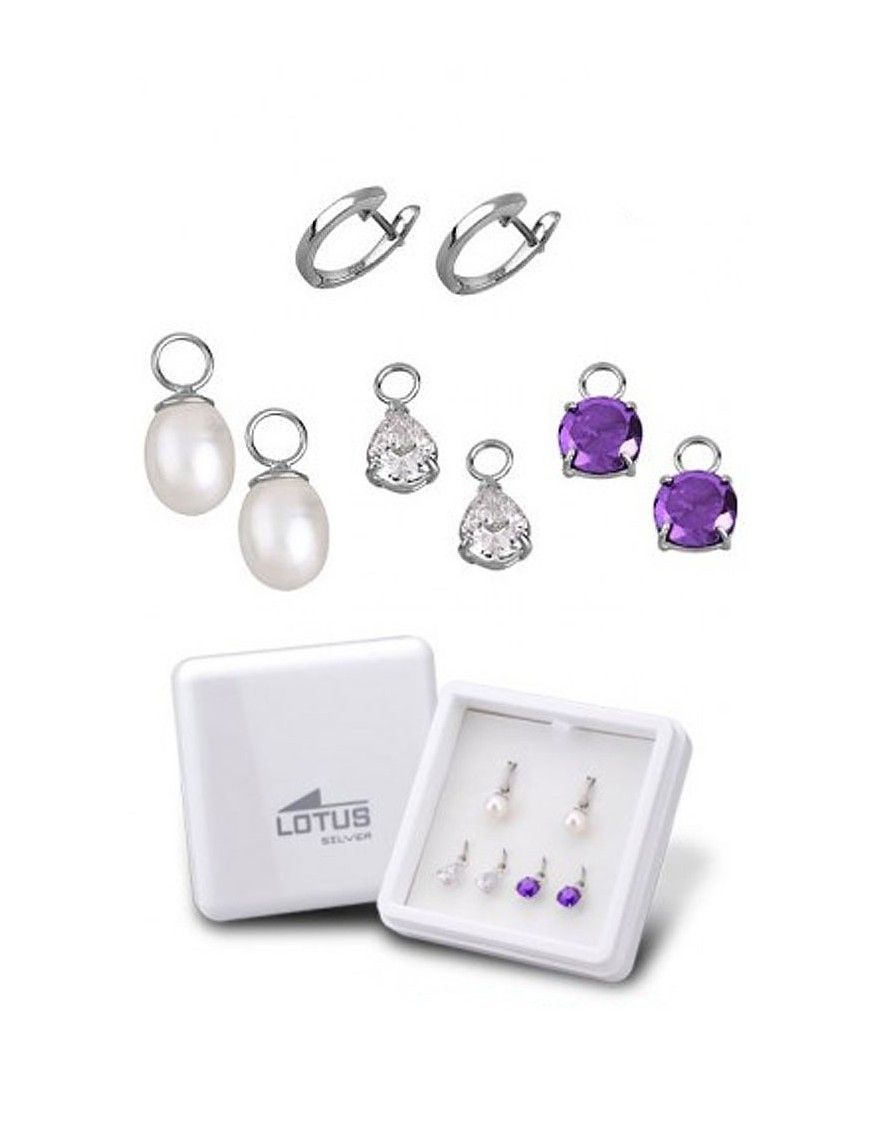 Pendientes Lotus Silver plata mujer LP1548-4/1