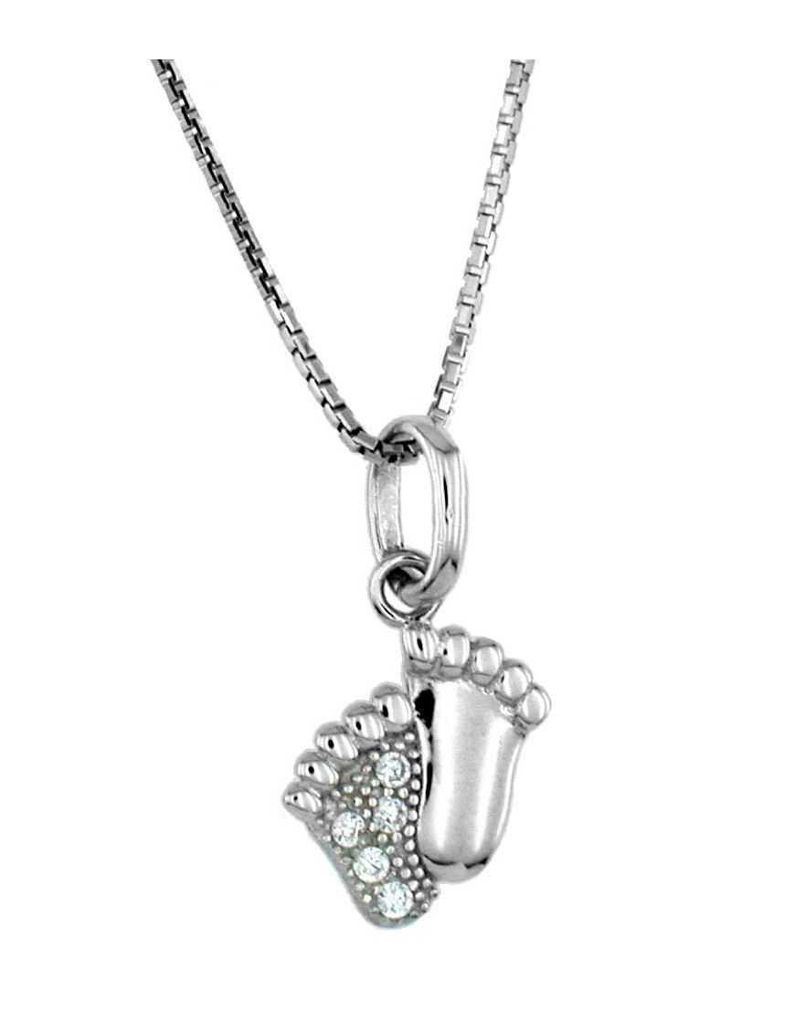 Collar Plata Pies mujer 61ET163CZ&CHAIN