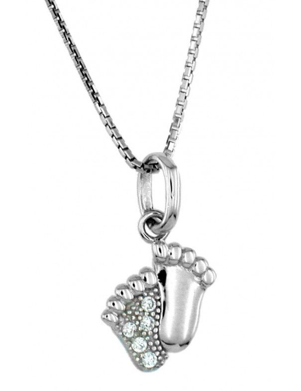 Collar Plata Pies mujer 61ET163CZ&CHAIN