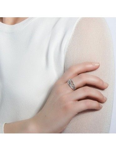 Anillo Pandora Plata Circonitas Tiara de Corazones 190958CZ-52