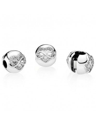 Charm Clip Pandora plata Corazón Infinito 791947CZ