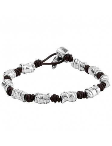 Pulsera Uno de 50 metal Hombre Colmillo Blanco PUL1488MTLMAR0L