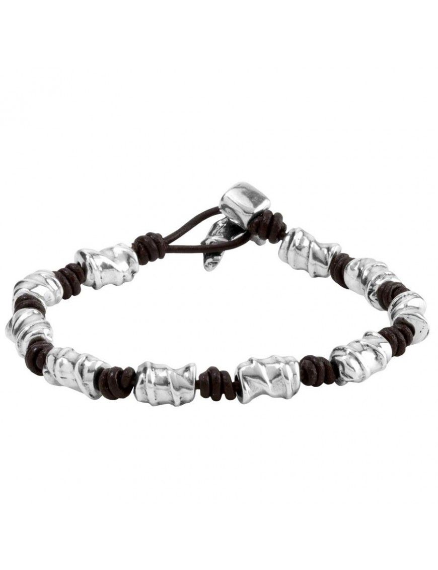 Pulsera Uno de 50 metal Hombre Colmillo Blanco PUL1488MTLMAR0L