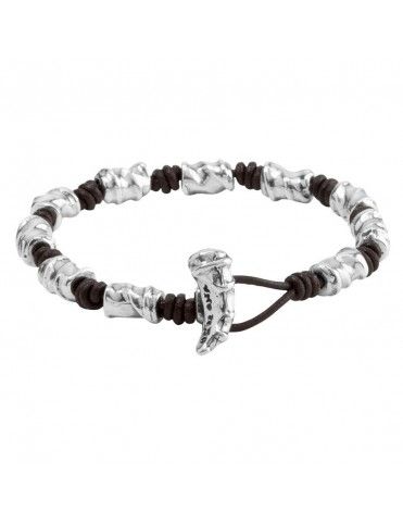 Pulsera Uno de 50 metal Hombre Colmillo Blanco PUL1488MTLMAR0L