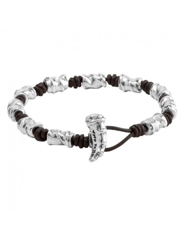 Pulsera Uno de 50 metal Hombre Colmillo Blanco PUL1488MTLMAR0L