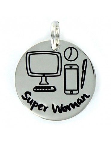 Colgante plata Mujer Super Woman 9089851