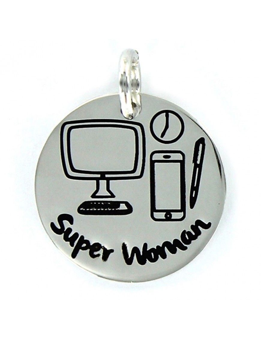 Colgante plata Mujer Super Woman 9089851