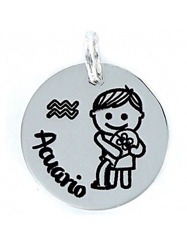 Colgante plata Mujer Horóscopo Acuario 9091909