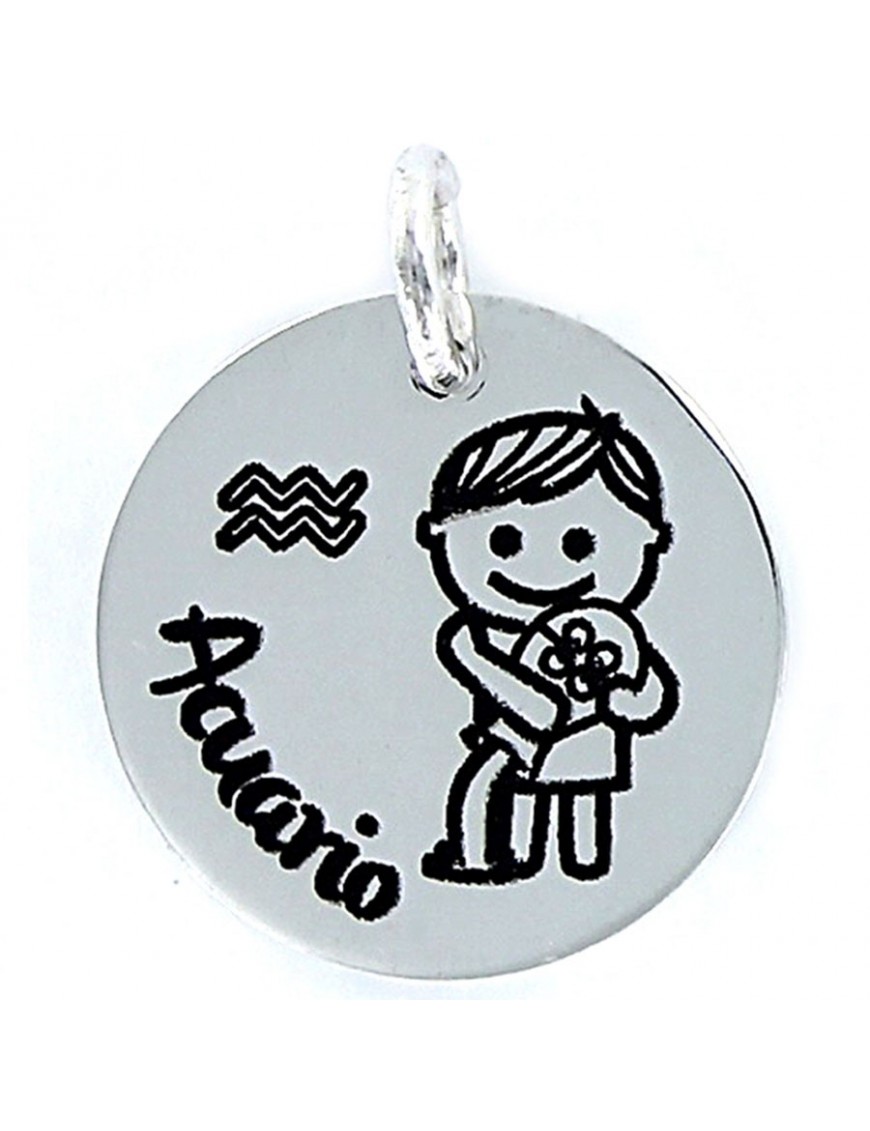 Colgante plata Mujer Horóscopo Acuario 9091909