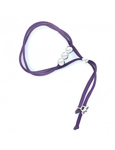 Pulsera plata y seda Mujer My life 9086394