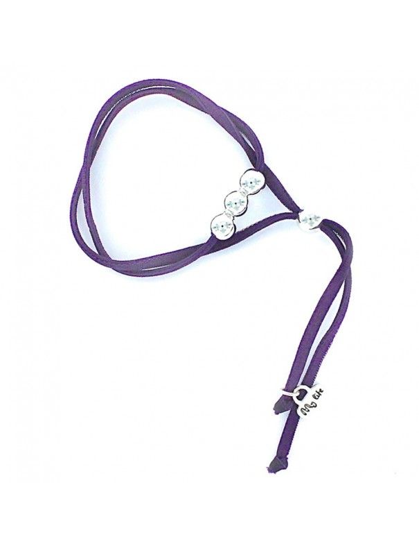 Pulsera plata y seda Mujer My life 9086394