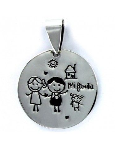 Collar Plata Mujer Mi familia 9087118