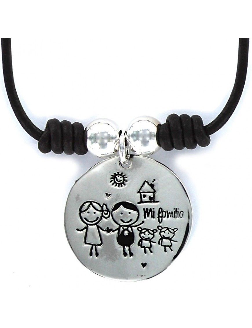 Collar Plata Mujer Mi familia 9087304