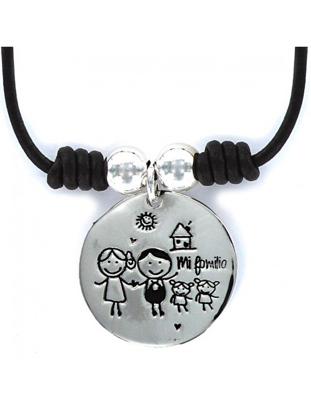 Collar Plata Mujer Mi familia 9087304