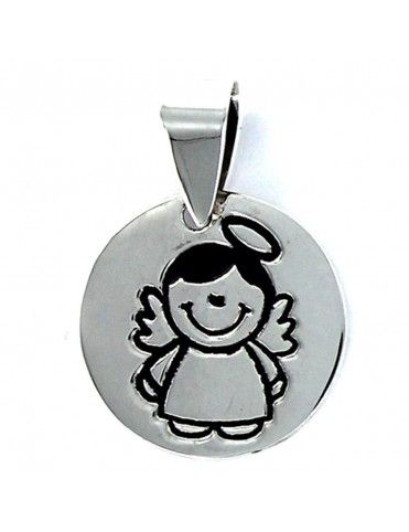 Collar Plata Mujer Ángel Cuídame 9088114