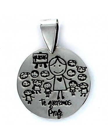 Collar Plata Mujer Te queremos profe 9088116