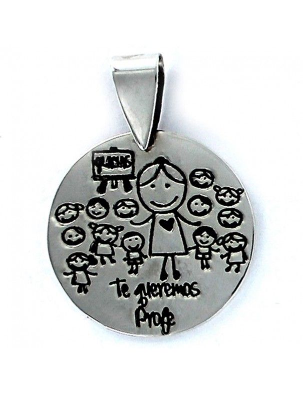 Collar Plata Mujer Te queremos profe 9088116