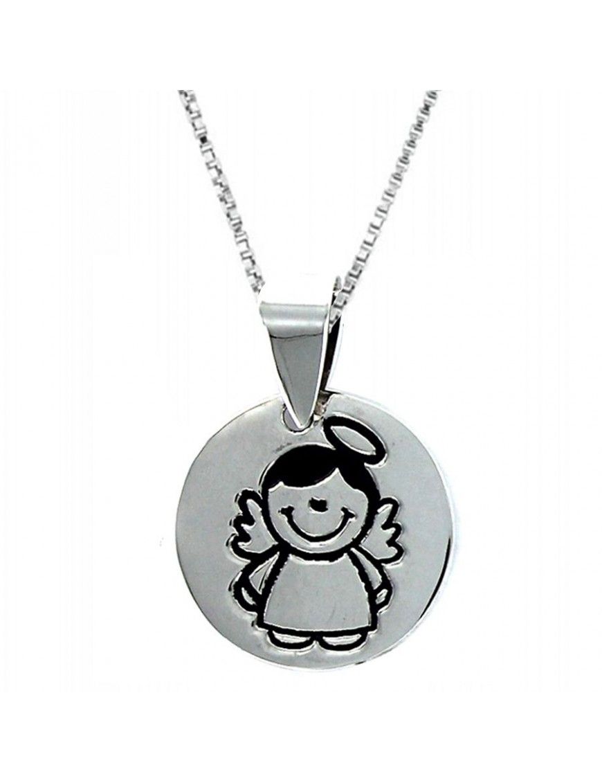 Collar Plata Mujer Ángel Cuídame 9088114