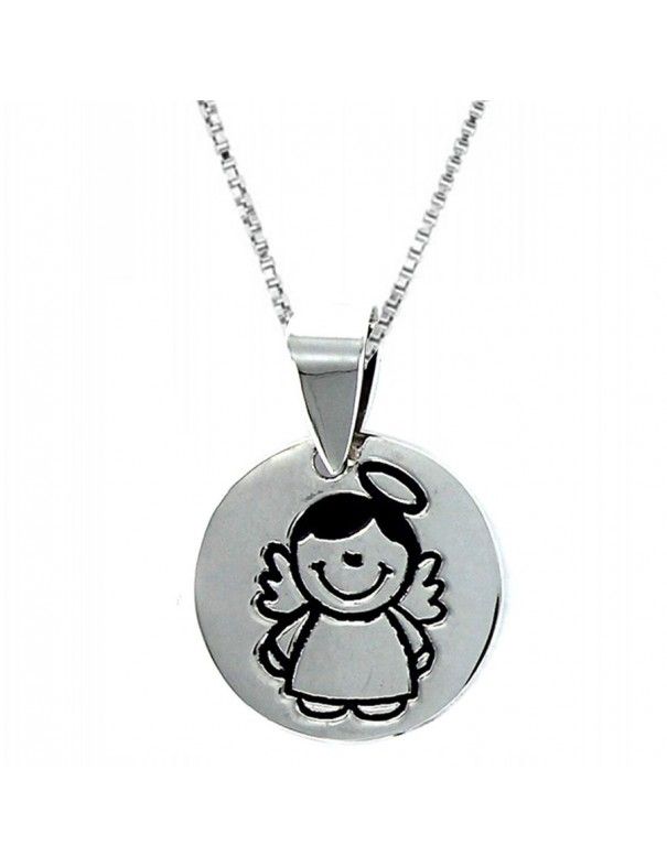 Collar Plata Mujer Ángel Cuídame 9088114