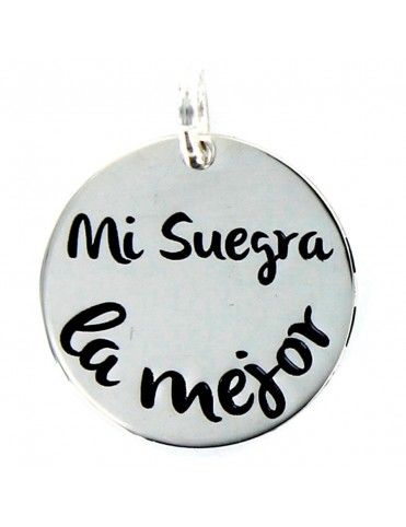 Colgante Plata Mujer Mi suegra la mejor 9094993