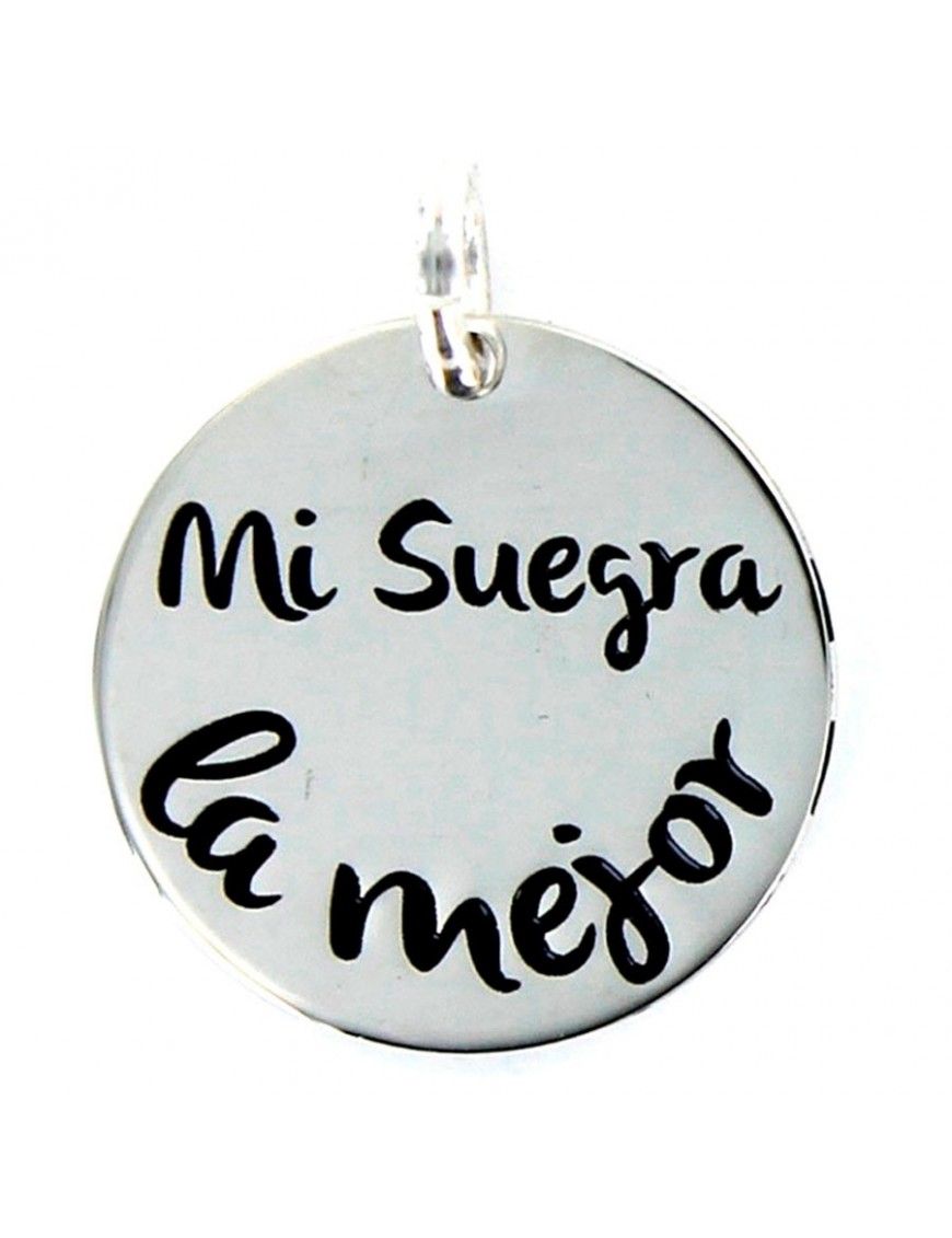 Colgante Plata Mujer Mi suegra la mejor 9094993