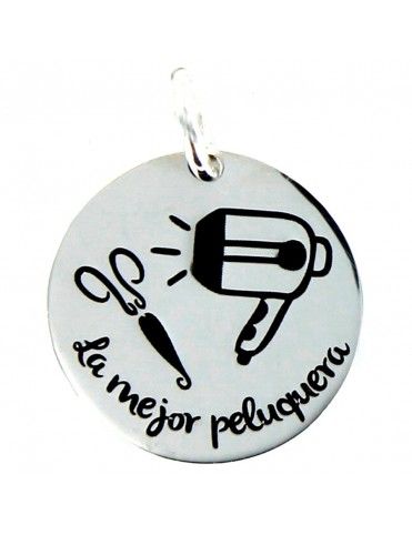 Colgante Plata Mujer La mejor peluquera 9094996