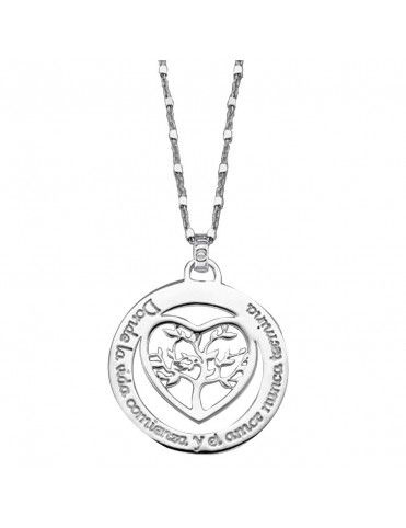 Collar Lotus Silver Plata Mujer LP1642-1/1