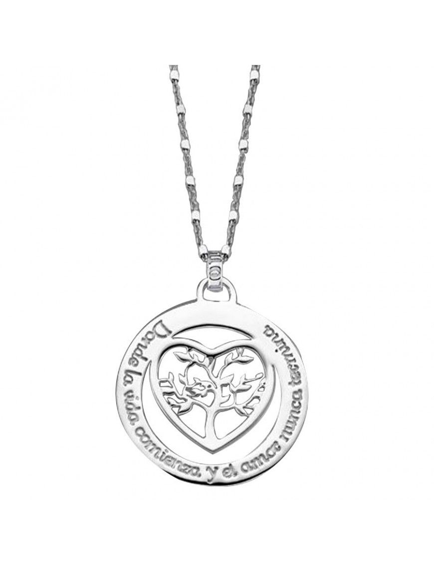 Collar Lotus Silver Plata Mujer LP1642-1/1