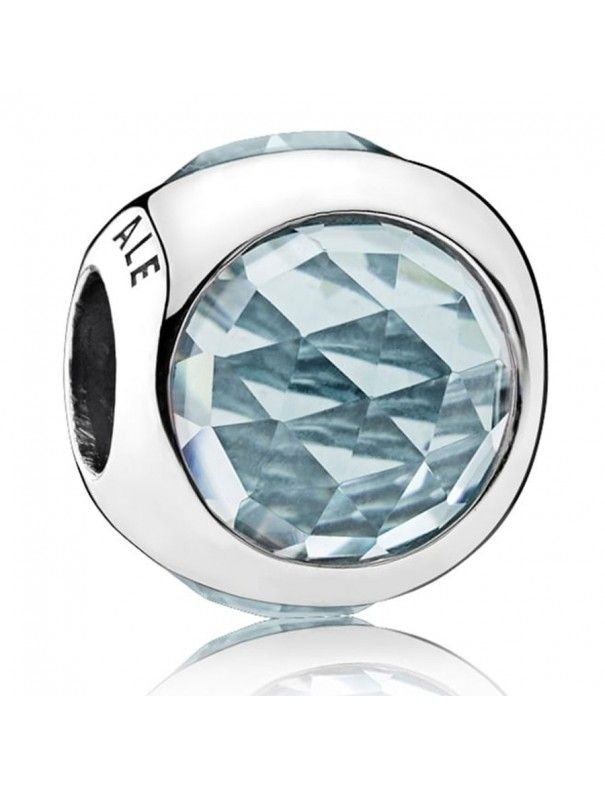Charm Pandora Plata y circonita Gota Radiante Azul Agua 792095NAB