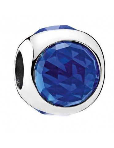Charm Pandora Plata y circonita Gota Radiante Azul Royal 792095NCB