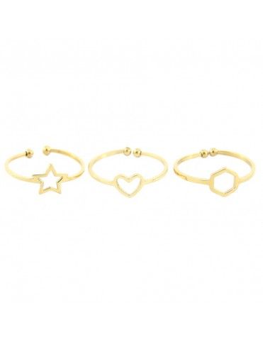 Set de Anillos Anartxy Acero Mujer AAN203