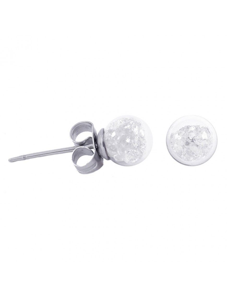 Pendientes Anartxy Acero Cristales Blancos Mujer APE579