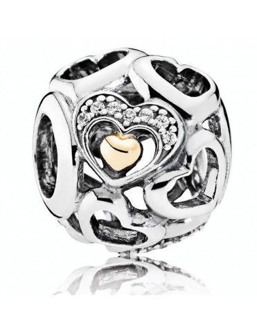 Charm Pandora Plata Corazón de Romance 792108CZ