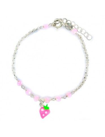Pulsera Plata Niña Fresa 9097256