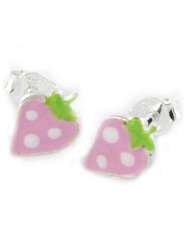 Pendientes Plata Niña Fresa 9097254