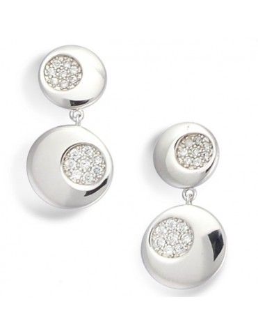 Pendientes Plata Mujer Doble Circulo 21EP080CZ