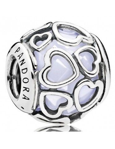 Charm Pandora Plata Corazones Blanco 792036NOW