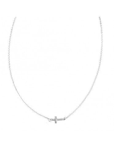 Collar Plata Mujer Cruz 9083801