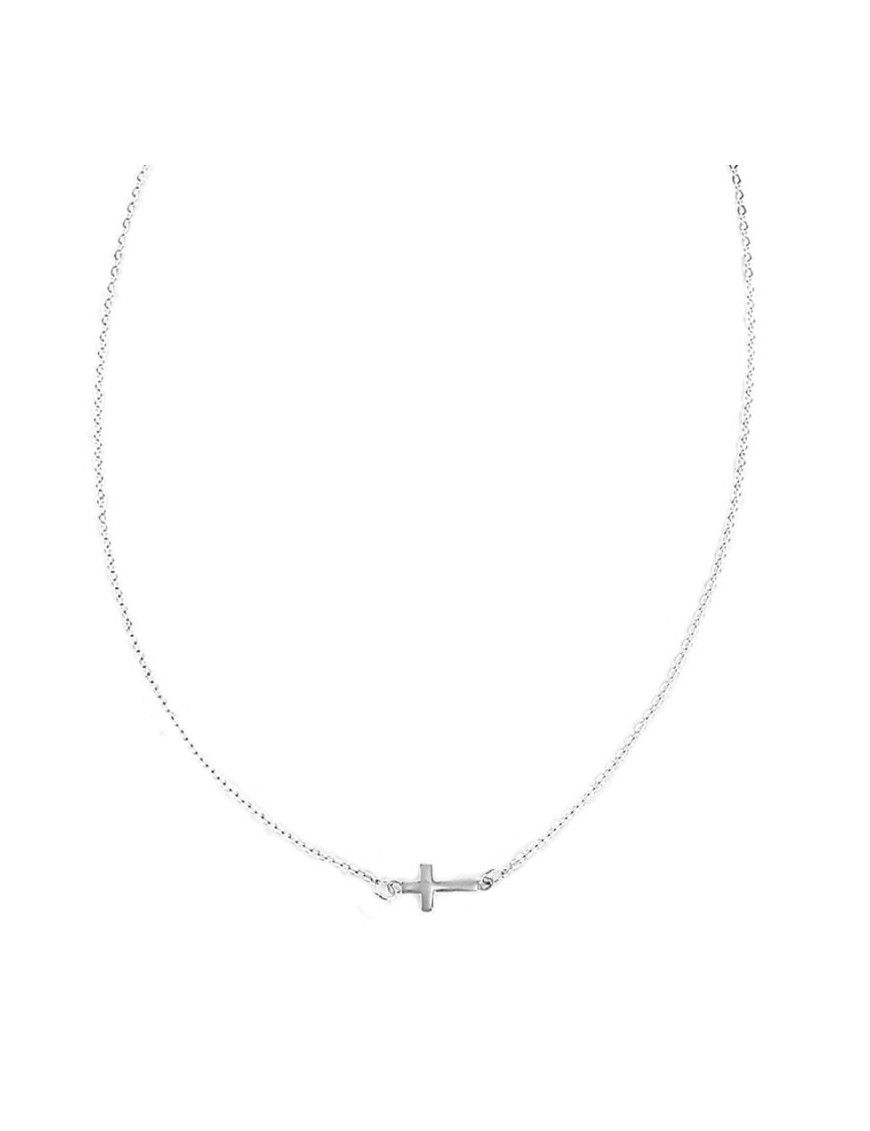 Collar Plata Mujer Cruz 9083801