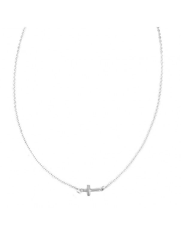Collar Plata Mujer Cruz 9083801